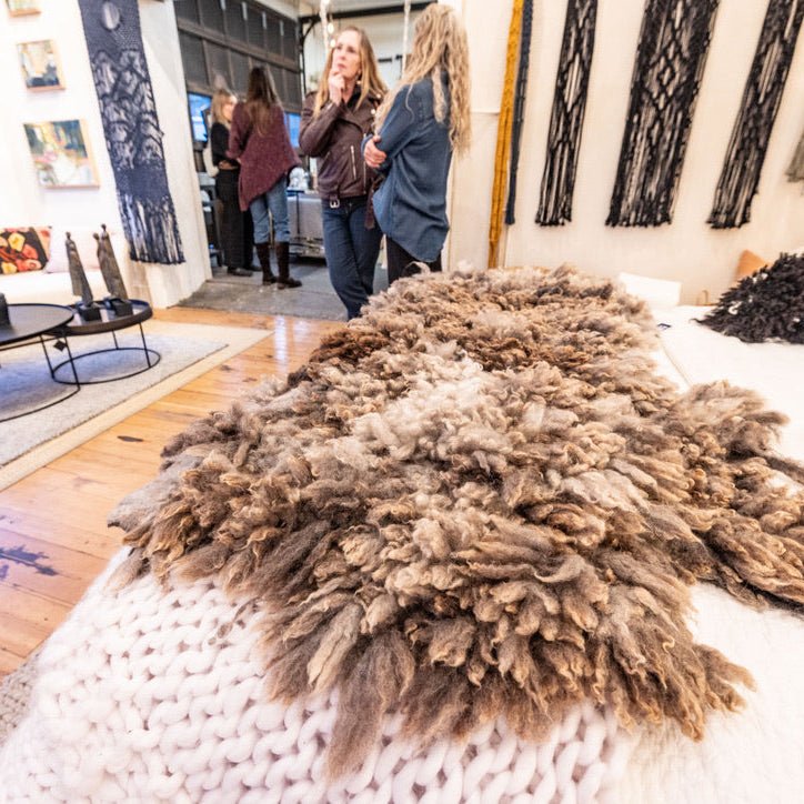 Emmaline Brown Wool Throw - Heritage Woolworks