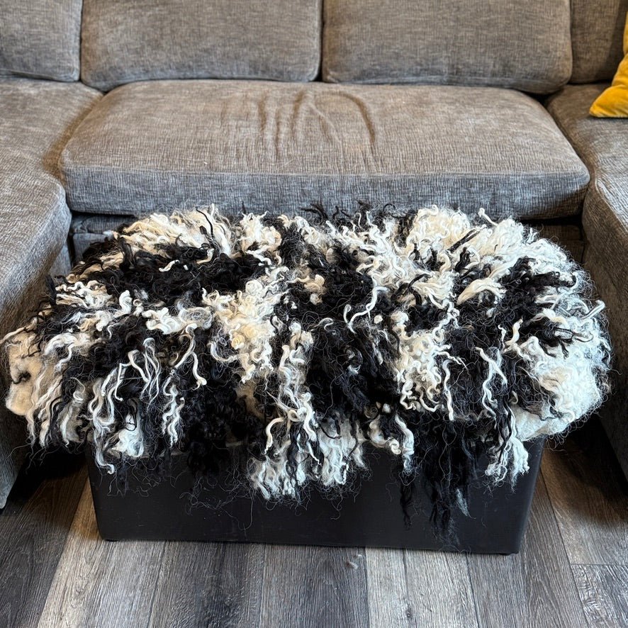 Spotted Felted Fleece Throw (Boston) - Heritage Woolworks