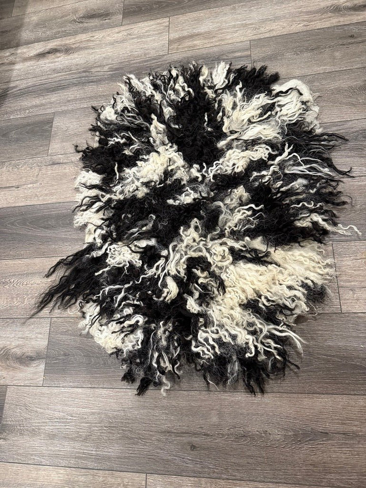 Spotted Felted Fleece Throw (Boston) - Heritage Woolworks