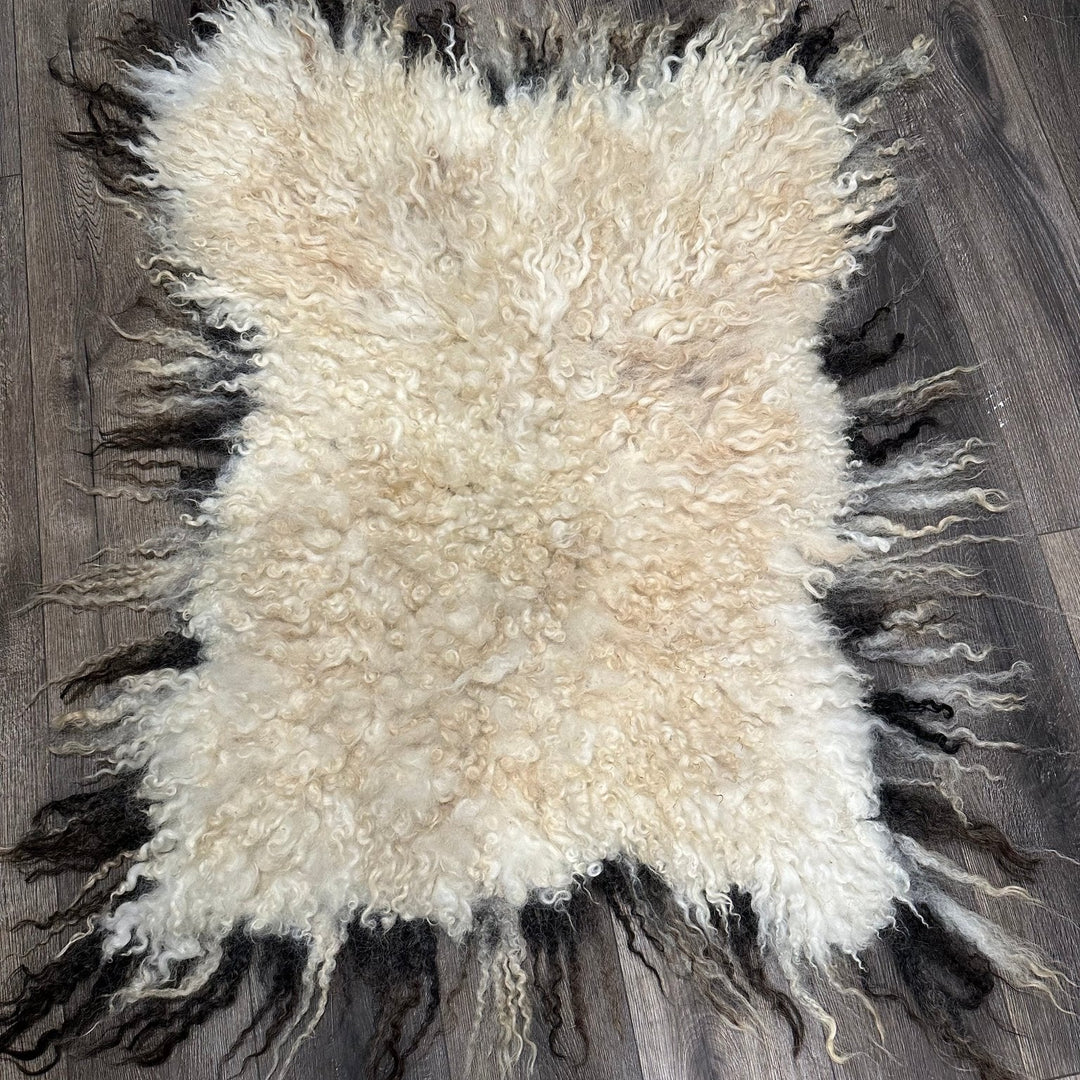 Artistic Felted Fleece Rug with Embellishment - Heritage Woolworks - rug